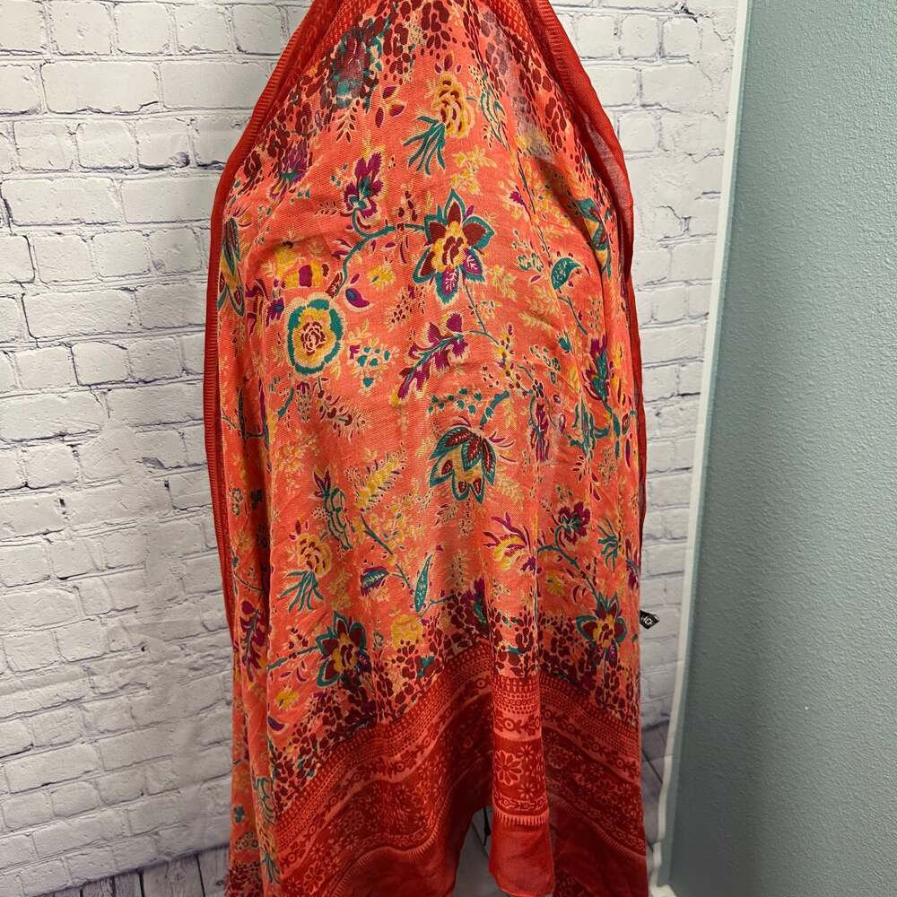 Pink Floral Scarf or Shawl Soft - Picture 3 of 5